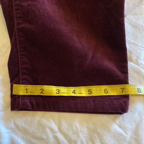 EUC Talbots curvy fit Wine colored Velvet skinny jeans 16W purple? Stretch - Picture 8 of 8